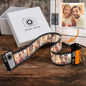 Custom Photo Film Roll Keychain Engravable Shell Camera Keychain Father's  Day Gift