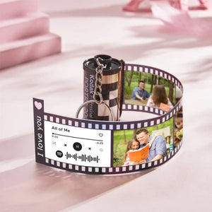 Custom Film/Camera Roll Keychain with Photo Reel Album - 5 Photos